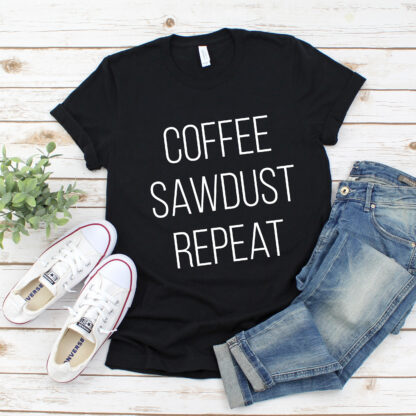 Coffee sawdust repeat t-shiirt
