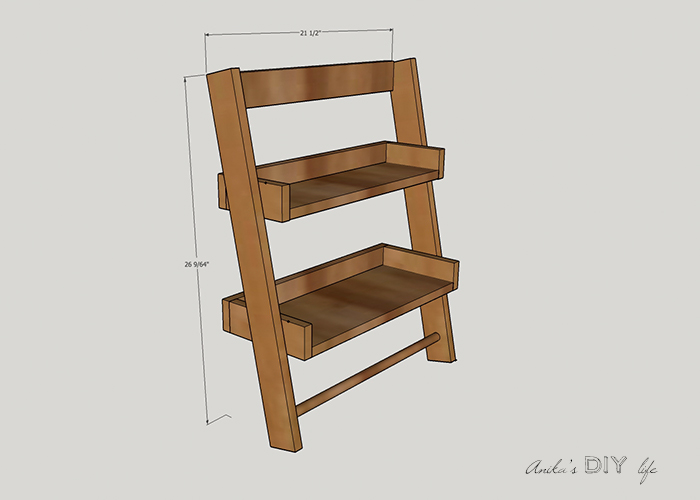Diy Floating Ladder Shelf Plans Designs By Anika - Diy Floating Ladder Shelf Plans