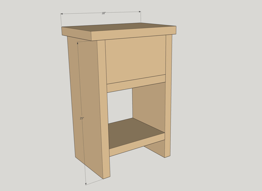 DIY Nightstand with Hidden Compartment Printable Plans DIY Designs By