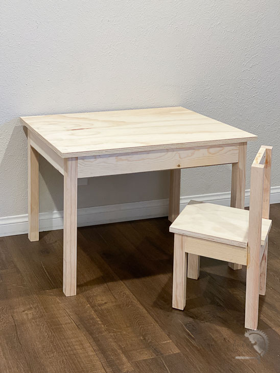 DIY Kids desk with storage and matching chair