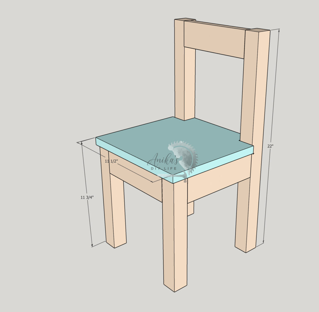 Printable Chair DIY Kids Desk with Storage and Chair Printable Plans - DIY Designs By Anika