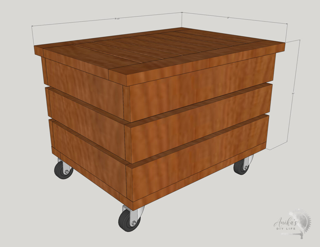 DIY Outdoor Storage Box Printable Plans - DIY Designs By Anika