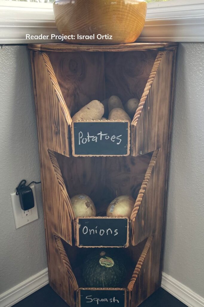 DIY Corner Vegetable Bin Printable Plans DIY Designs By Anika