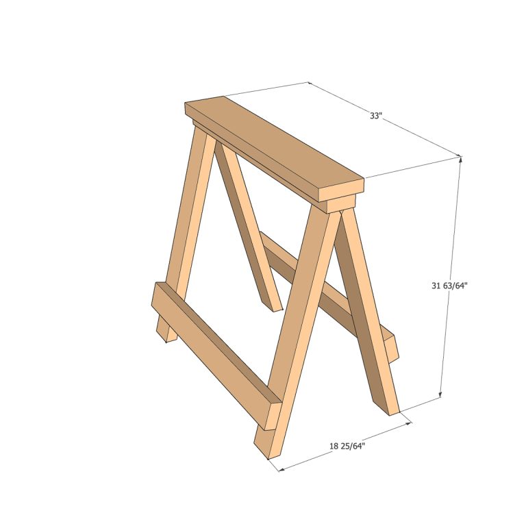 DIY Folding Sawhorse Plans - DIY Designs By Anika