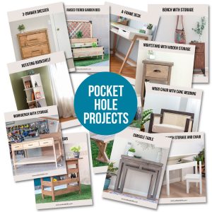 collage of pocket hole projects