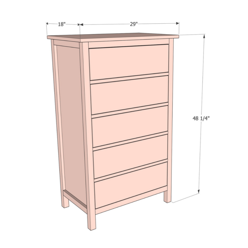 DIY 5-Drawer Dresser Plans - Image 2