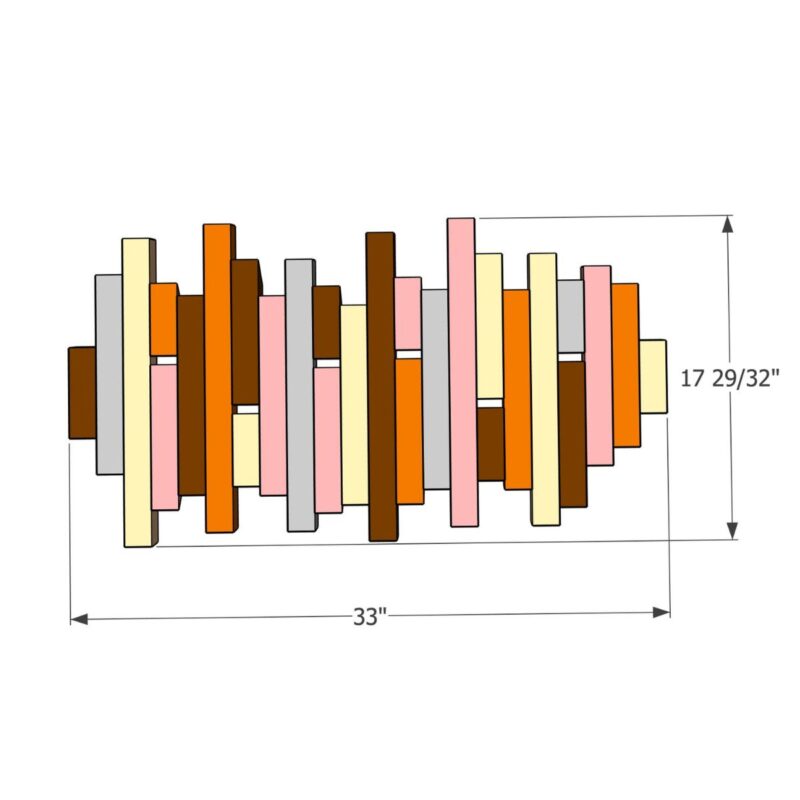 schematic of the piano coat rack plans