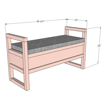 upholstered bench with storage – full-sq