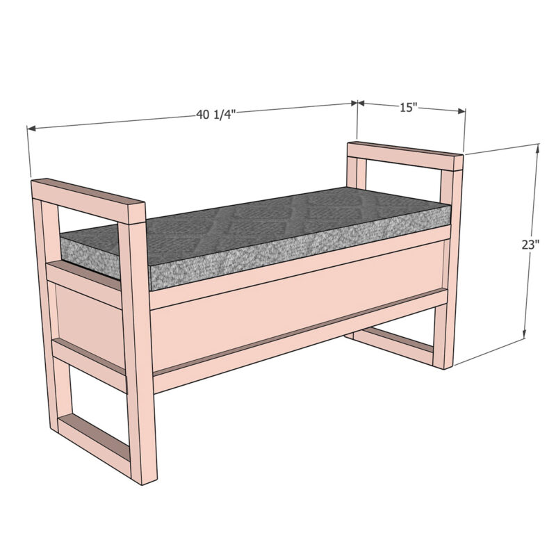 DIY Upholstered Storage Bench - Image 2