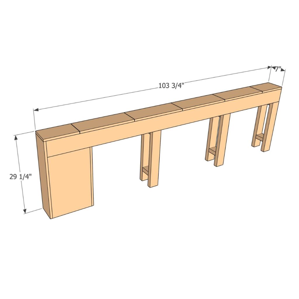 DIY Sofa Table with Charging Station - DIY Designs By Anika