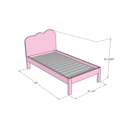 Sketchup design of twin bed