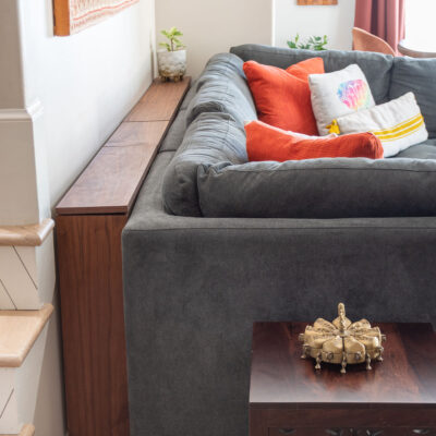 DIY Sofa Table with Charging Station