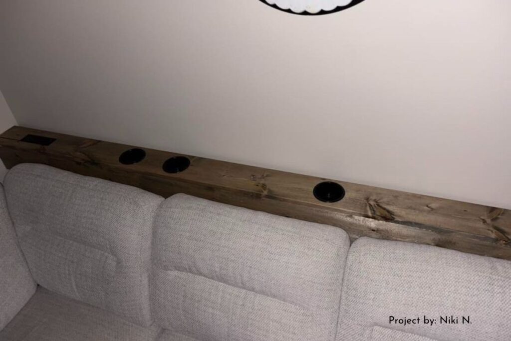 DIY Sofa Table with Charging Station - DIY Designs By Anika