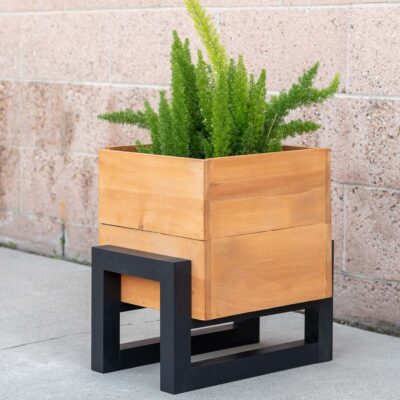 DIY Raised Modern Planter