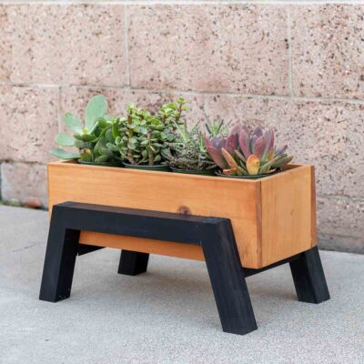 Modern DIY Small Wood Planter