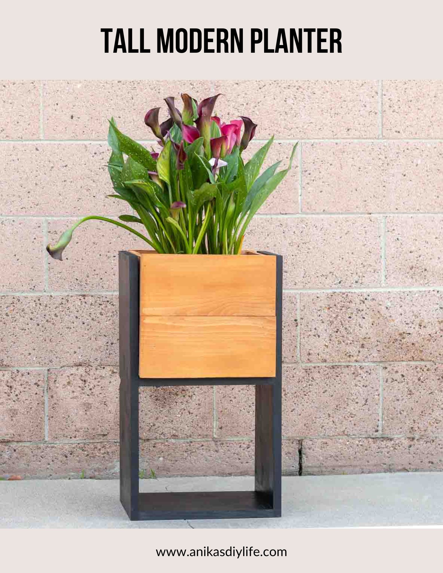 Tall modern planter