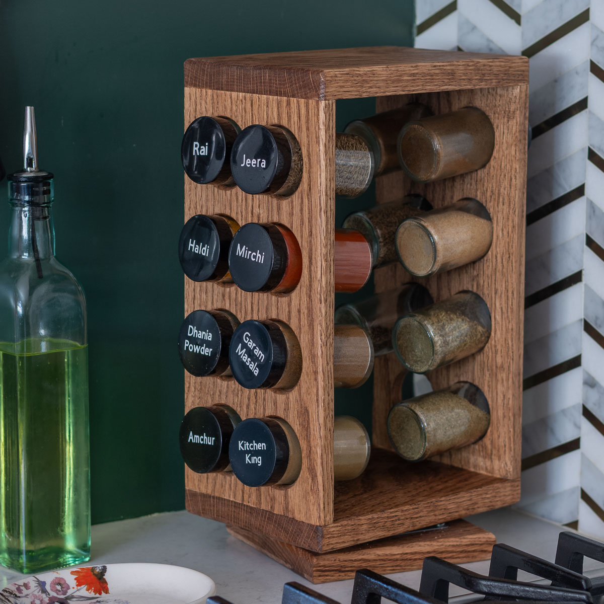 image of DIY rotating spice rack