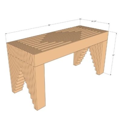 DIY plywood bench-plans full